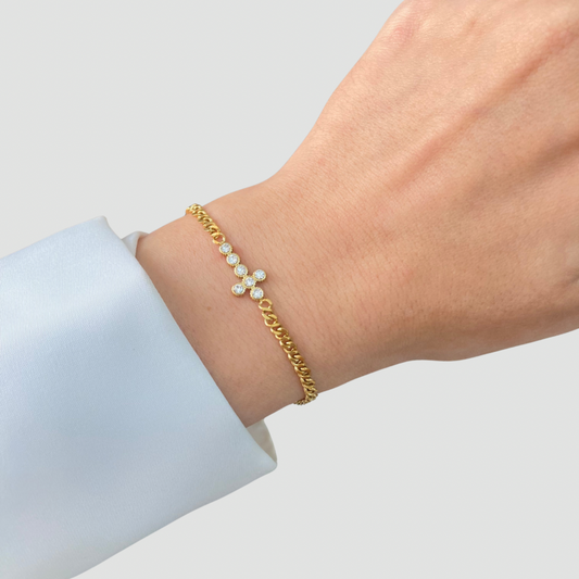 Crystal Cross Bracelet