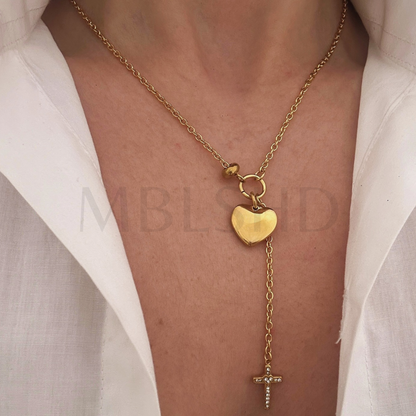Faith Drop Heart Necklace