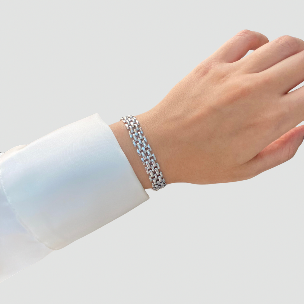 Watch Band Chain Bracelet Silver