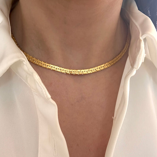 Pressed Rectangle Necklace