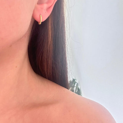 Dainty Twisted Hoop Earrings