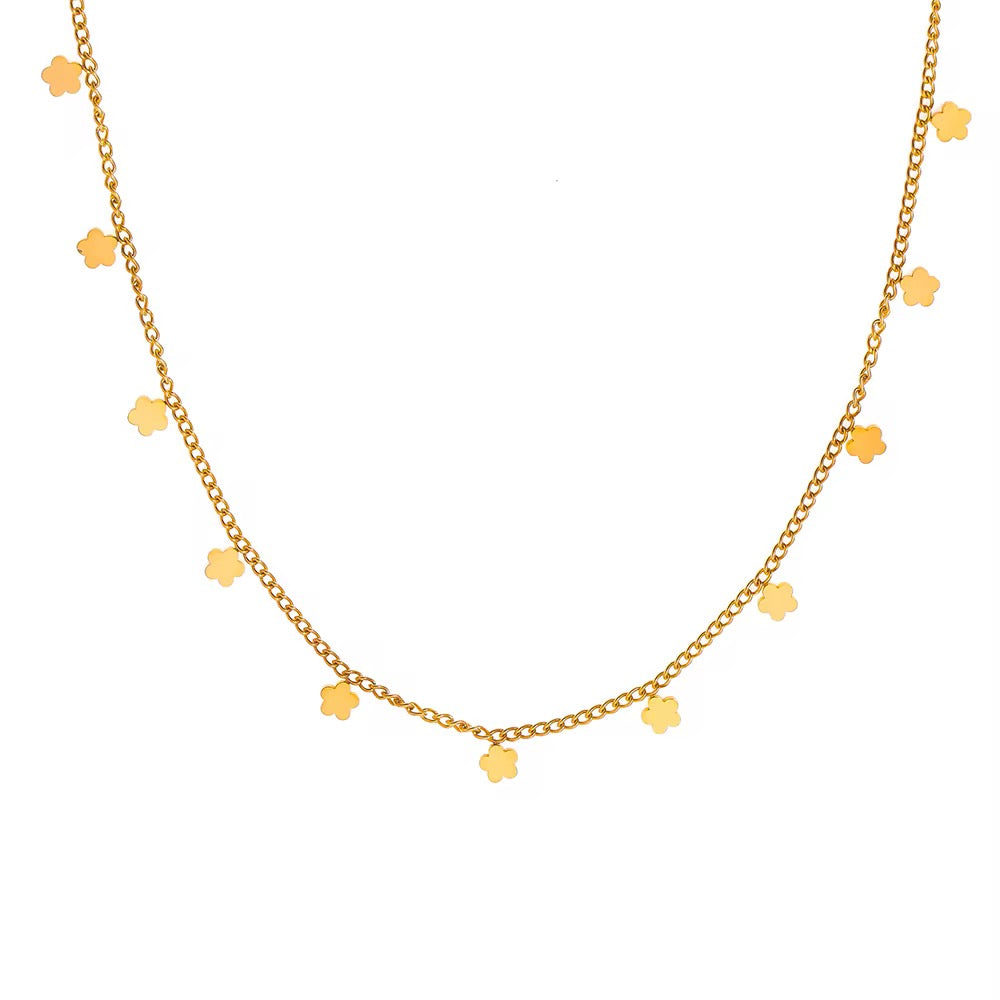 Flowers Tassel Necklace