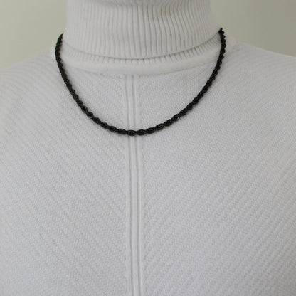 Twist Black Necklace - Men
