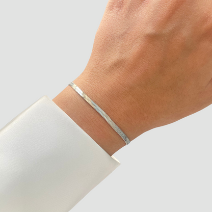 Herringbone Bracelet Silver