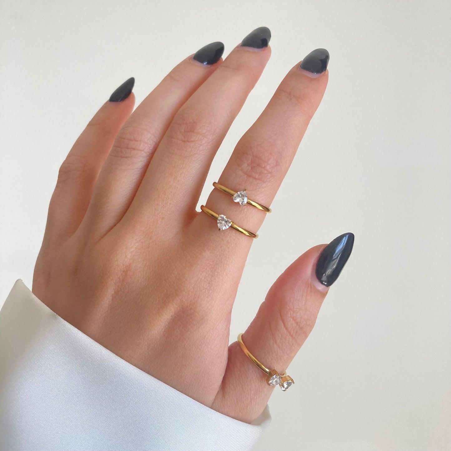 Hearts Triple Ring Set