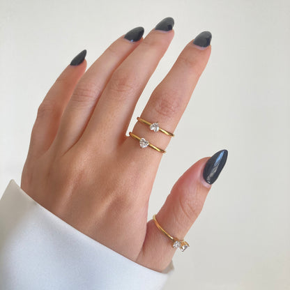 Hearts Triple Ring Set