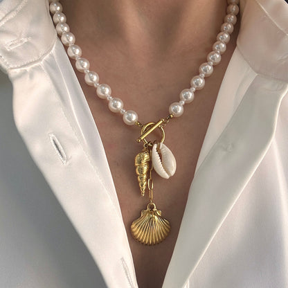 Summer Pearls Charms Necklace