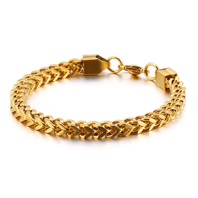 Gold Cuban Link Bracelet - Men
