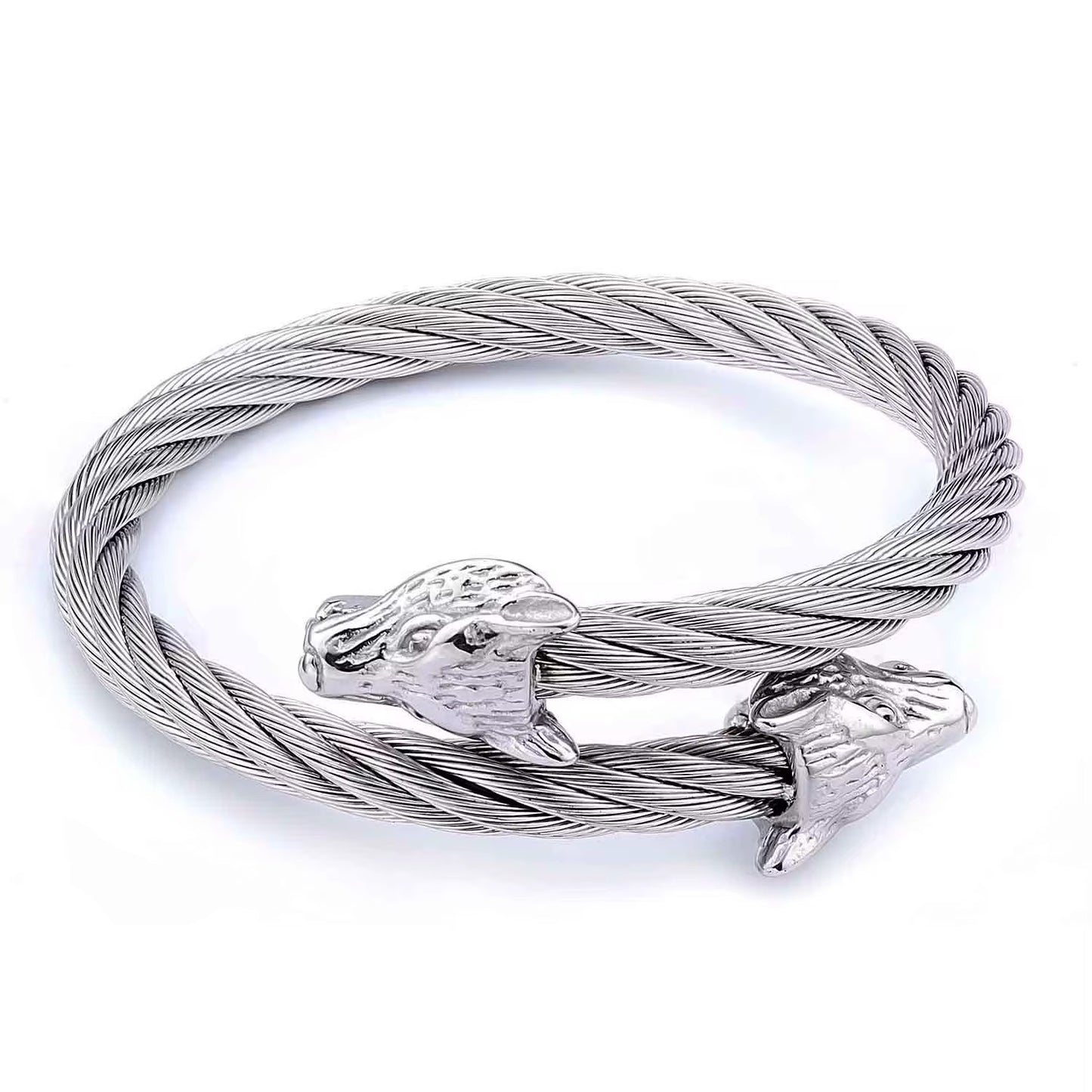 Silver Panther Bangle - Men
