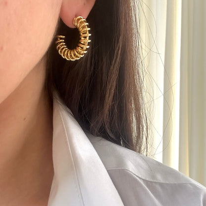 Spring Hoop Earrings