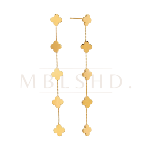 Four Leaf Clover Drop Earrings