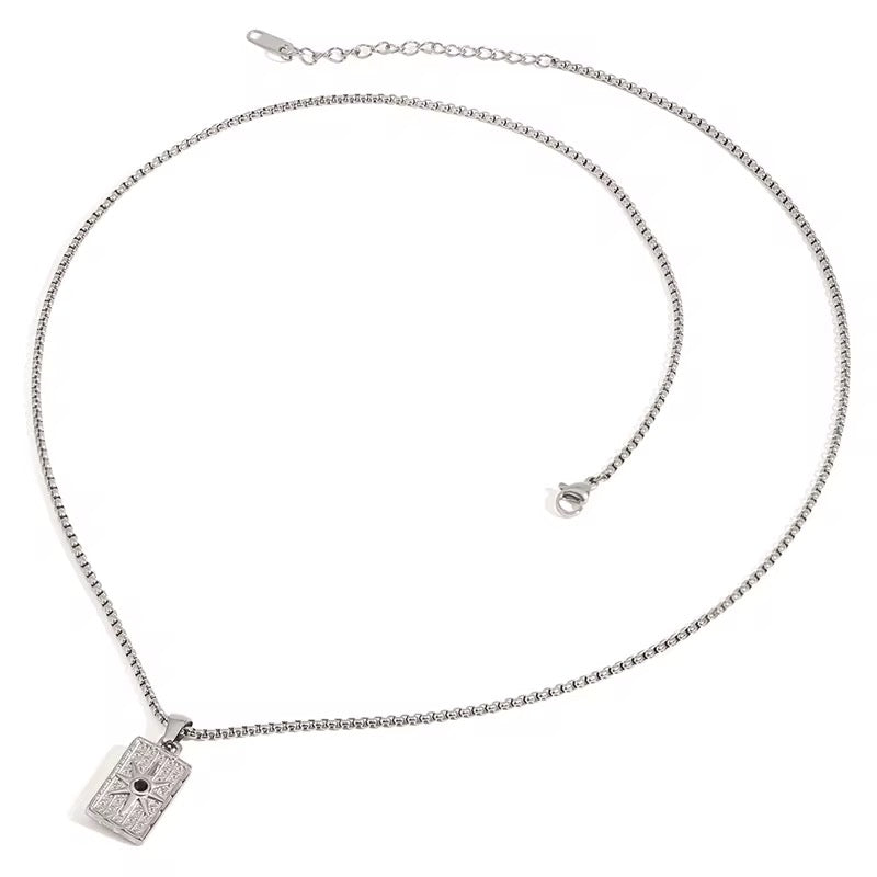 Silver Star Pendant Necklace - Men