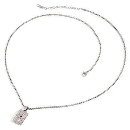 Silver Star Pendant Necklace - Men