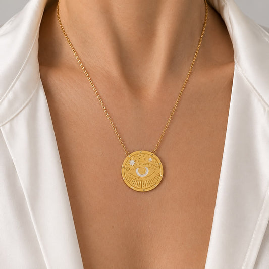 Eye of Light Medallion Necklace