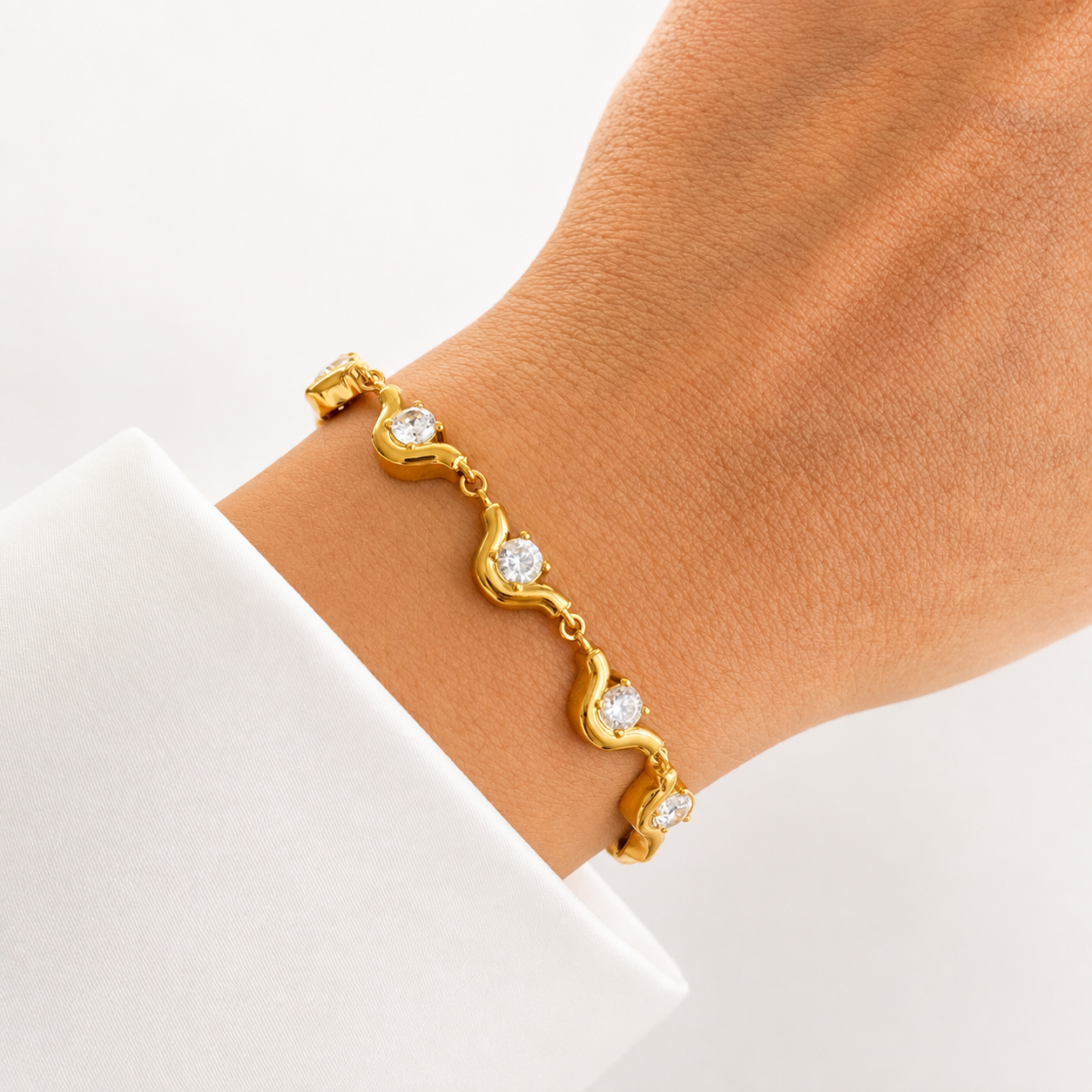 Wave Crystal Bracelet