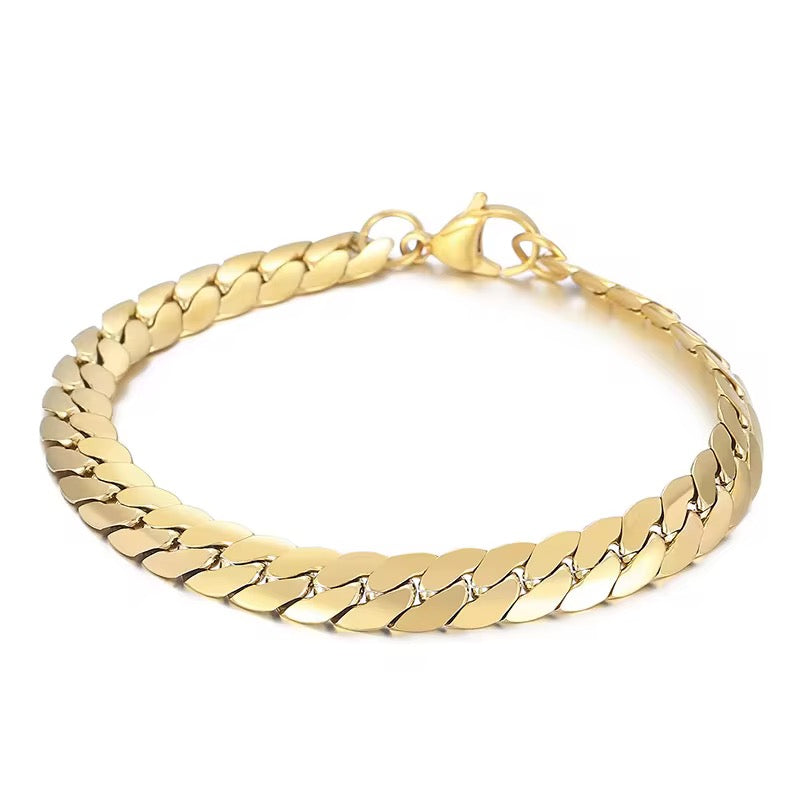 Thick Gold Pressed bracelet - Men