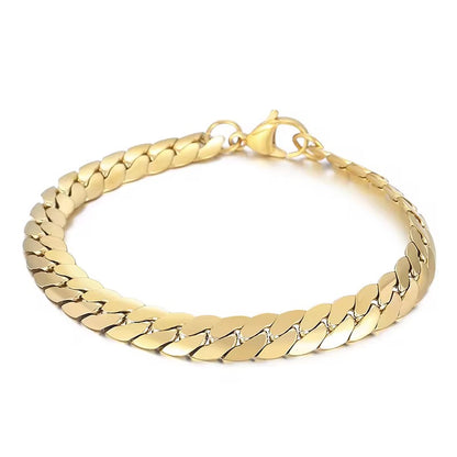 Thick Gold Pressed bracelet - Men