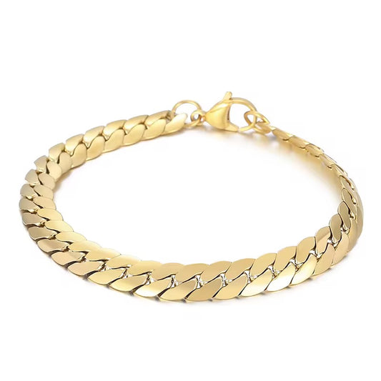 Thick Gold Pressed bracelet - Men