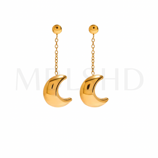 Golden Luna Drop Earrings