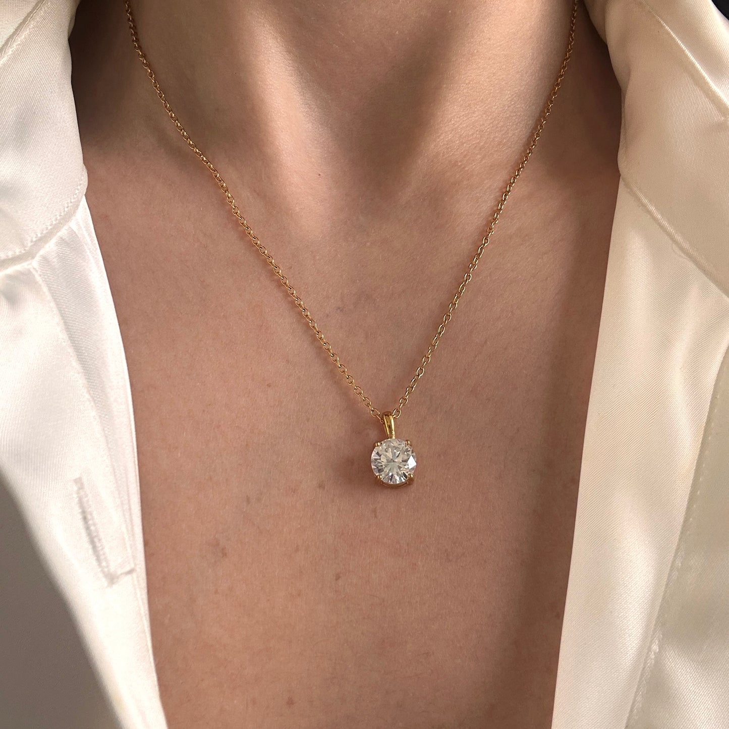 Luna Crystal Pendant Necklace