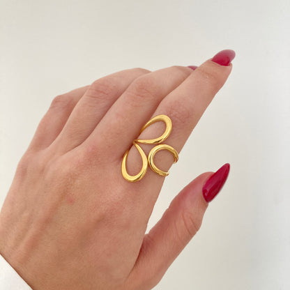Irregular Triple Hollow Ring
