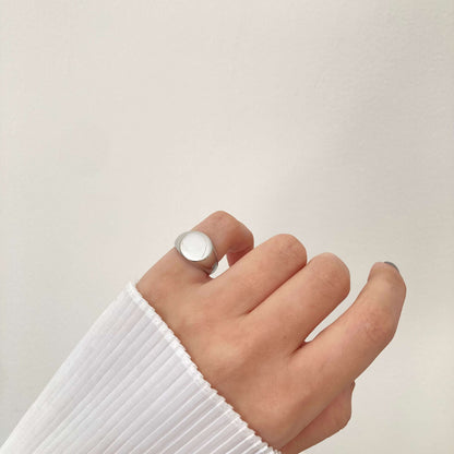 Chunky Signet Ring Silver