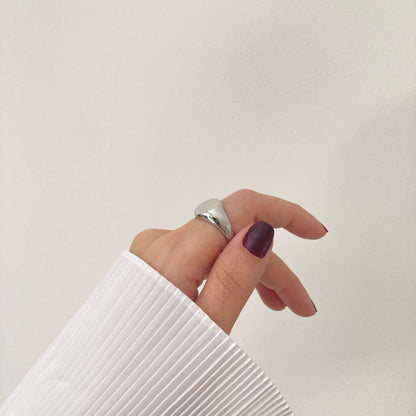 Chunky Signet Ring Silver