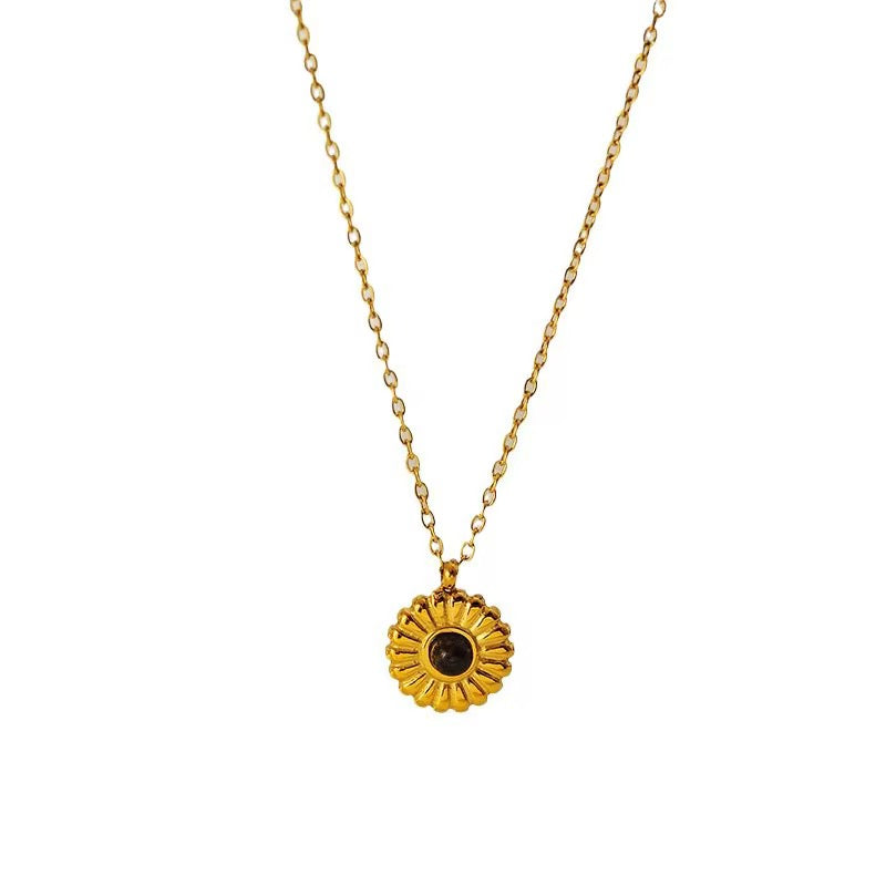 Dainty Sunflower Necklace