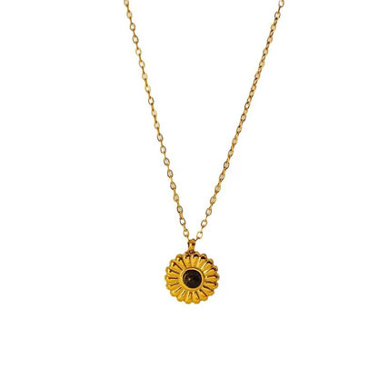 Dainty Sunflower Necklace