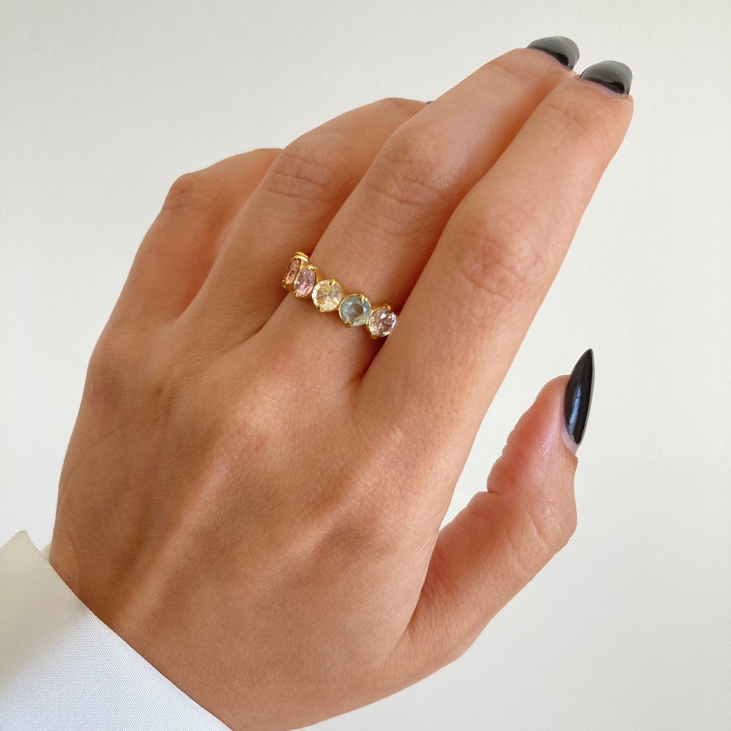 Pastel Crown Eternity Ring