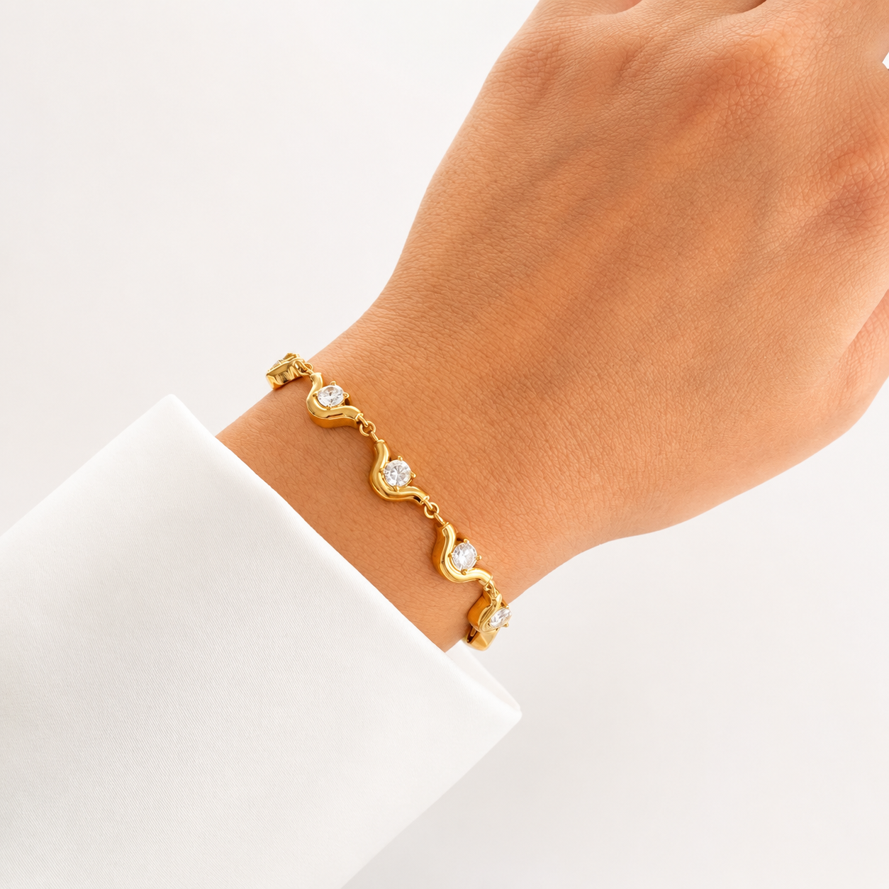 Wave Crystal Bracelet