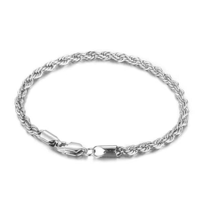 Twist Silver Bracelet - Men