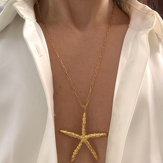 Long Statement Starfish Necklace