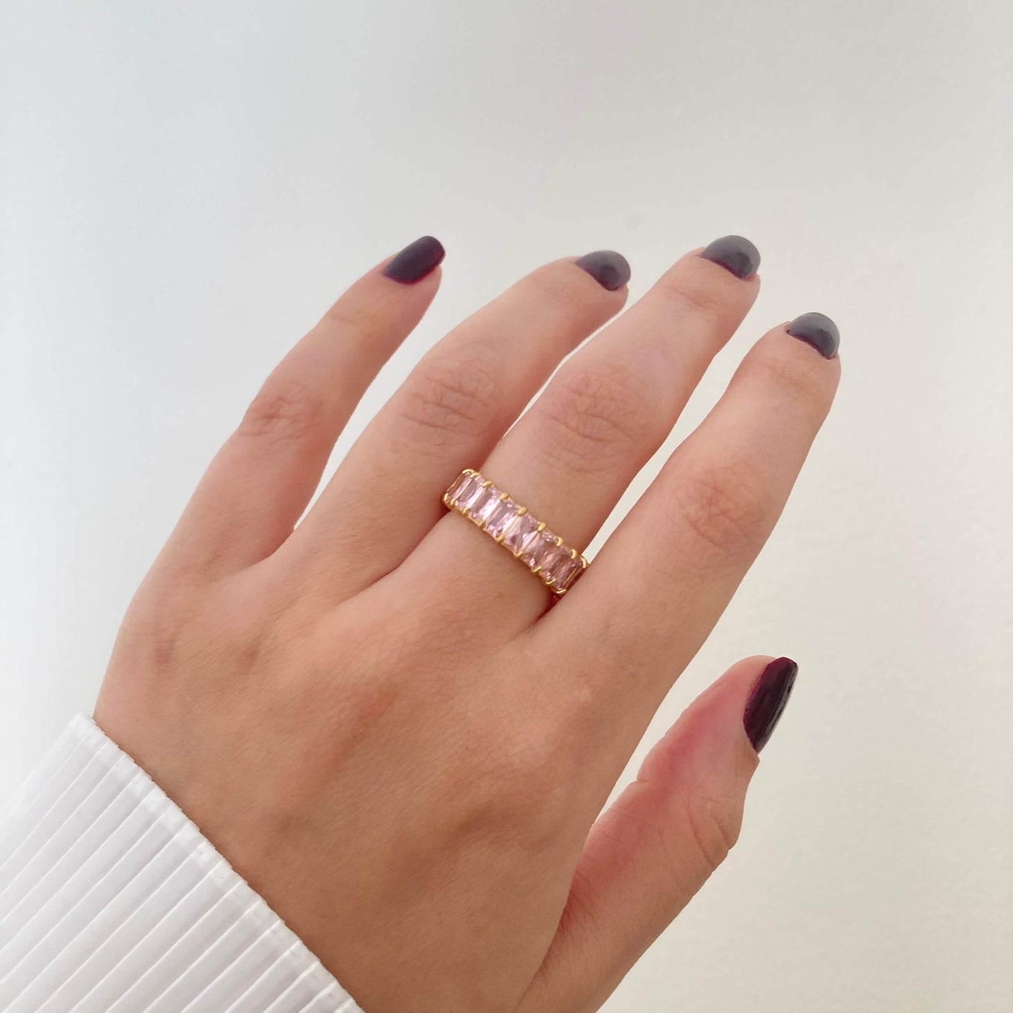 Pink Baguette Ring