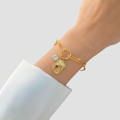 Crimson Charm Bracelet