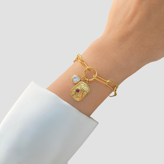 Crimson Charm Bracelet