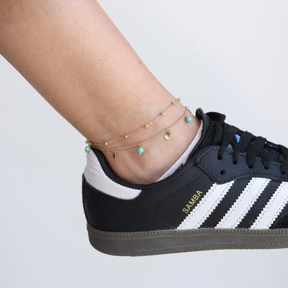 Seashell Double Layered Anklet
