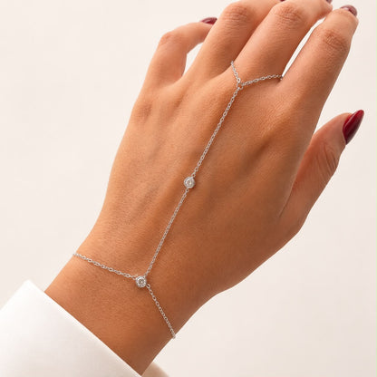Luna Hand Chain Silver