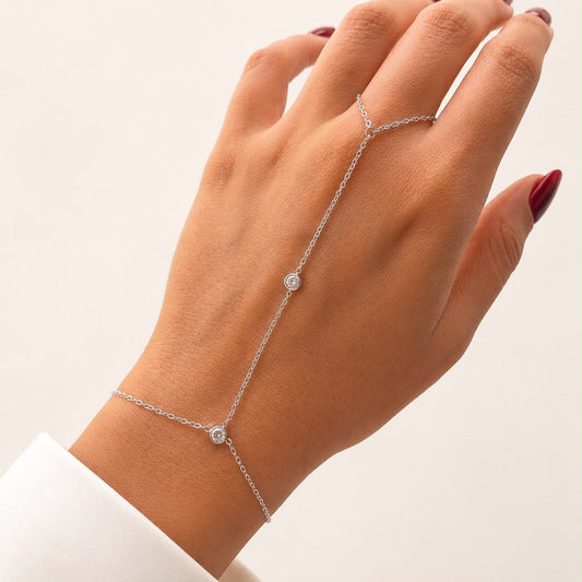 Luna Hand Chain Silver