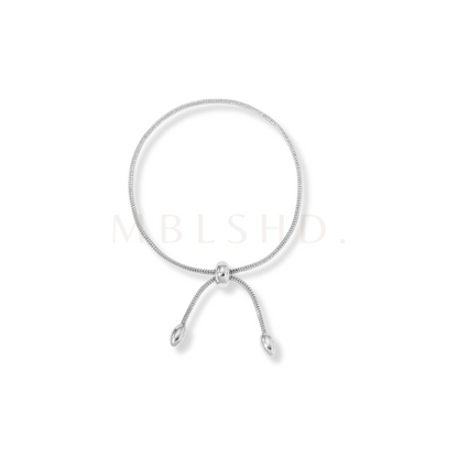 Simple Silver Drawstring Bracelet