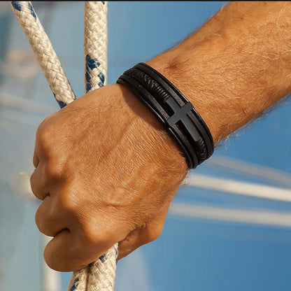 Cross Triple Layer Black - Men