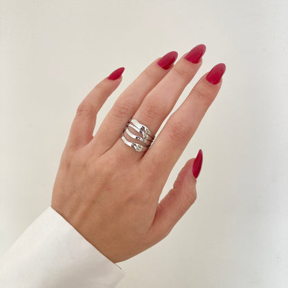 Layered Silver Ring