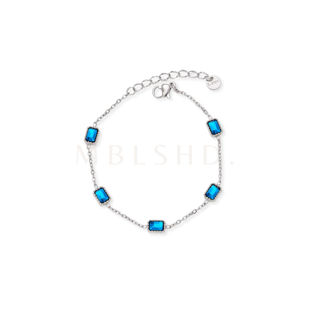 Blue Stones Bracelet Silver