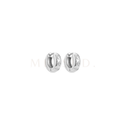 Dainty Zircon Earrings Silver