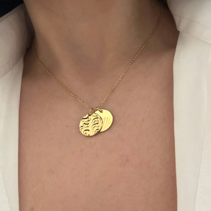 Double Charm Pendant Necklace