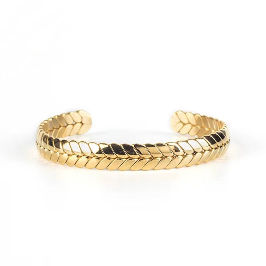 Leaves Gold Bracelet - Men