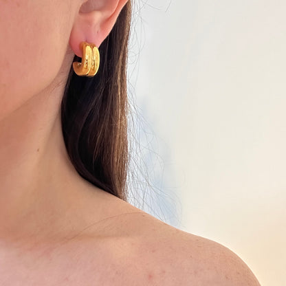 Double Band Earrings
