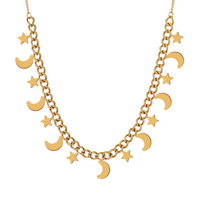 Moon & Stars Tassel Necklace