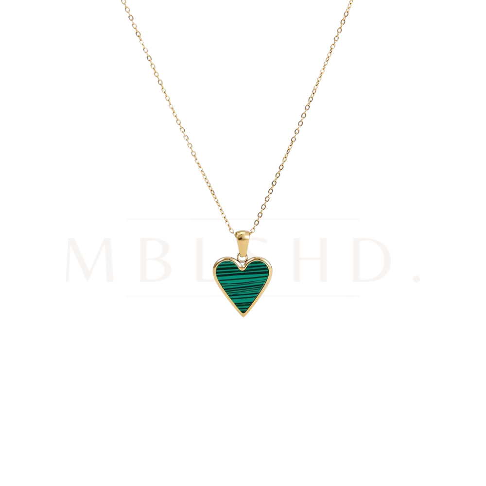 Green Heart Pendant Necklace