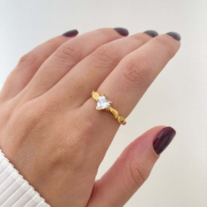 Heart Zircon Ring